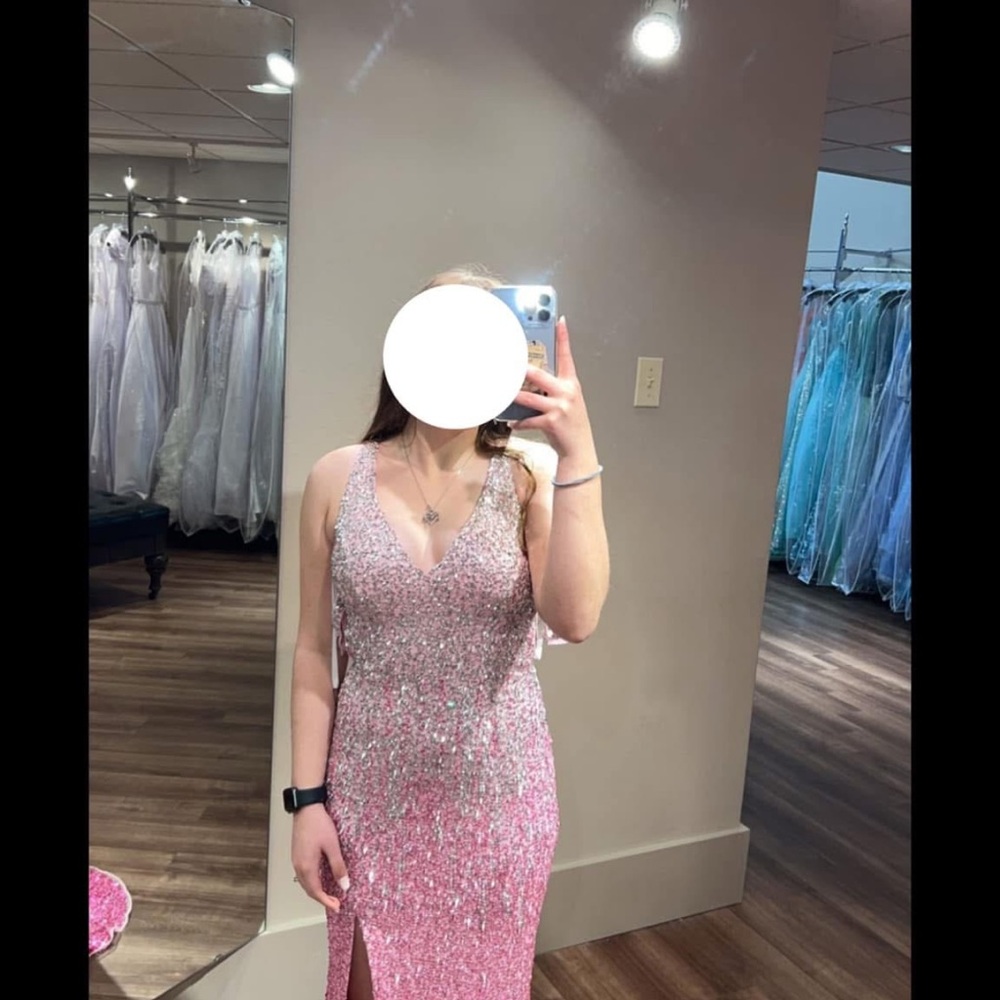 Elegant Pink Sequin Dress